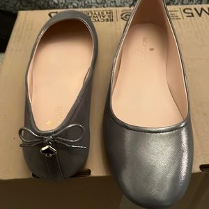 Kate spade silver glaze ballerina shoes